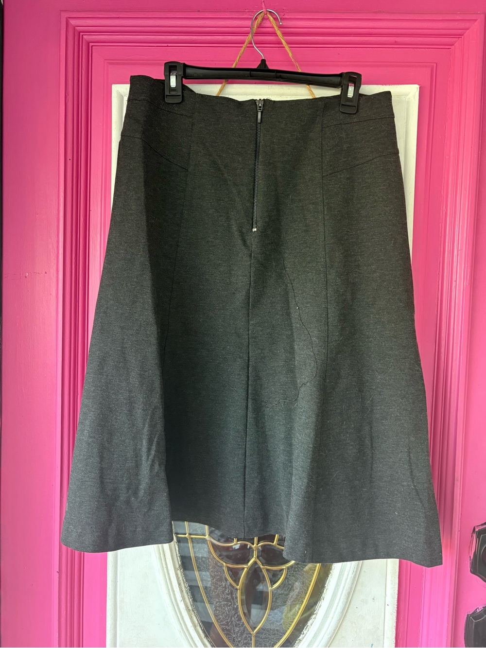New York & Company Dark Gray A-Line Skirt